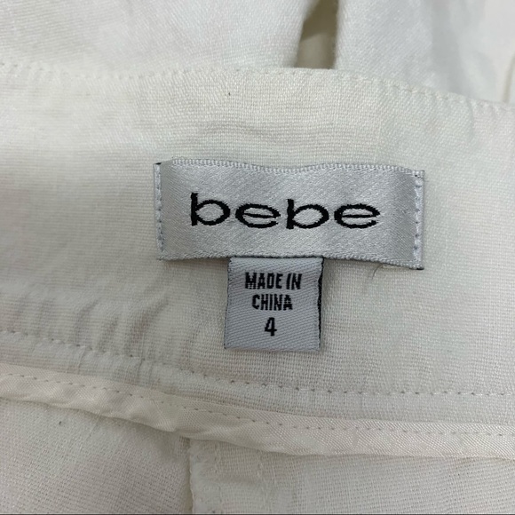 Bebe White Pants with Stripe Down the Side - Picture 8 of 9
